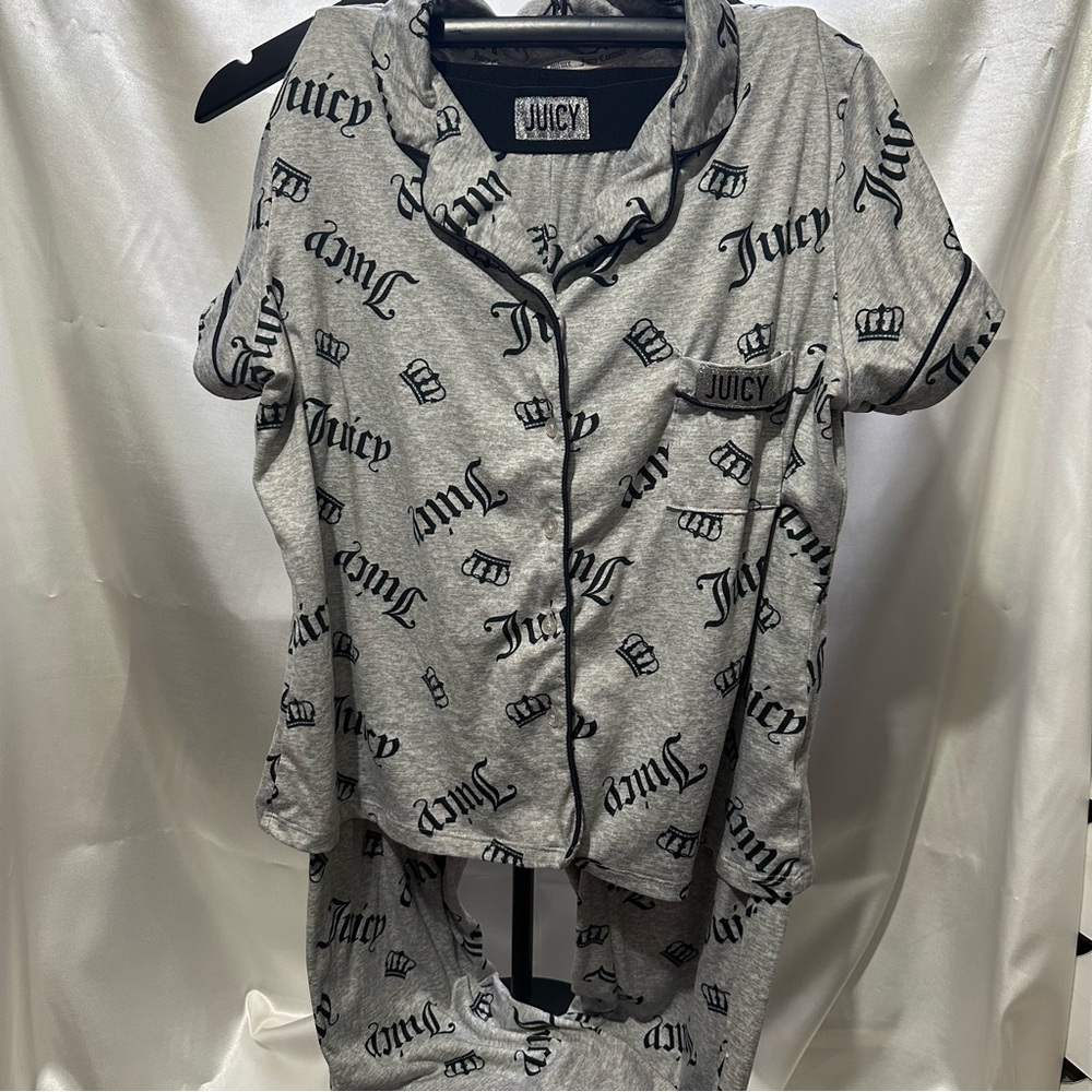 Juicy Couture Gray Logo Pajama Set